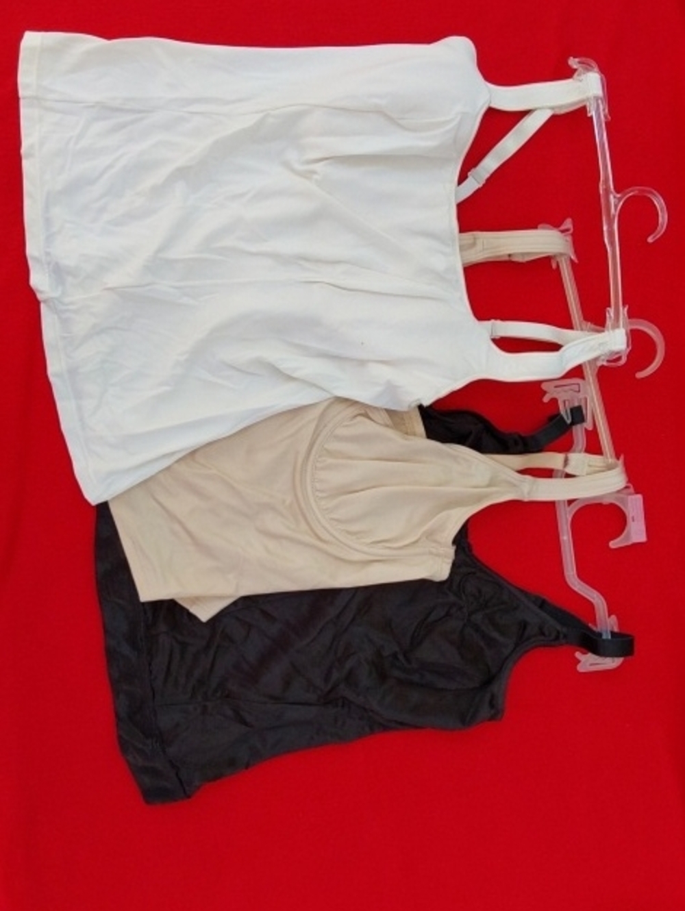 Bali Women's Camisole Trio — White, Beige, Black